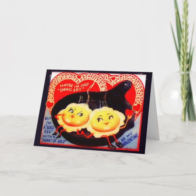 Mig kanske förmiddag precis en Retro valentin för Helgkort (Framsida)