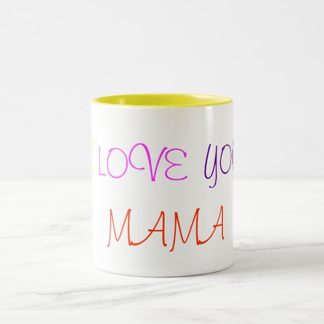 MIG KÄRLEK, DIG, MAMMA Två-Tonad MUGG (Center)