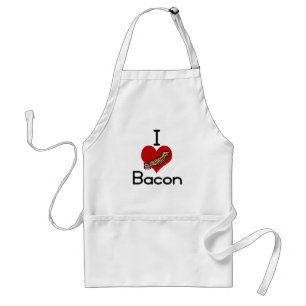 Mig kärlek-hjärta bacon förkläde
