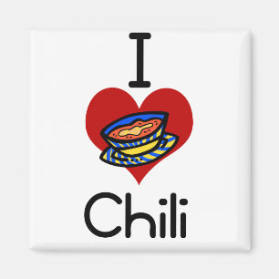 Mig kärlek-hjärta chili magnet