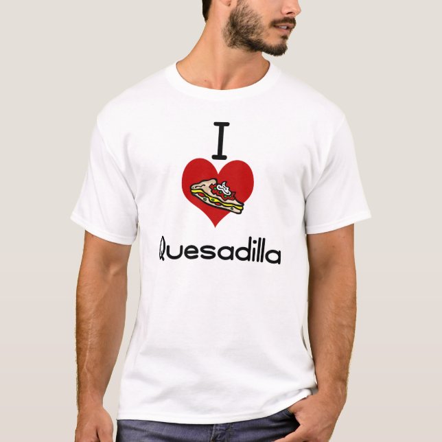 Mig kärlek-hjärta Quesadilla T-shirt (Framsida)
