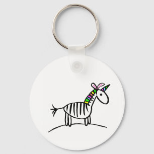 Mig keychain för förmiddagUnicornsebra Nyckelring