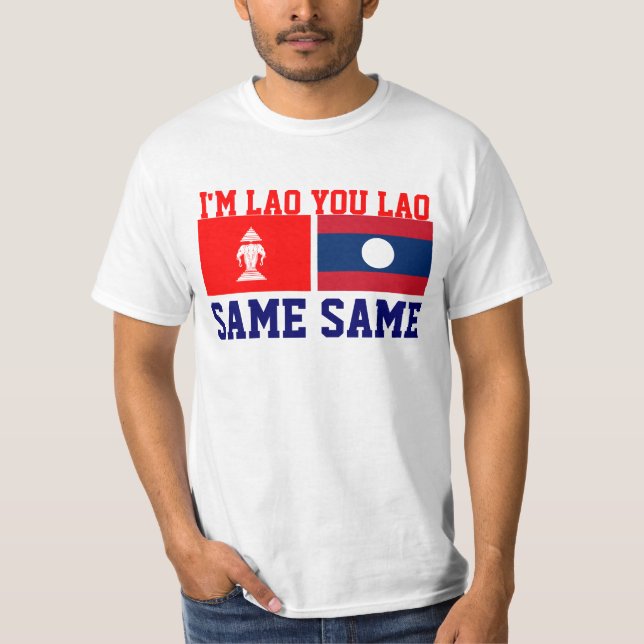 Mig laotisk förmiddag samma samma 4 t-shirt (Framsida)