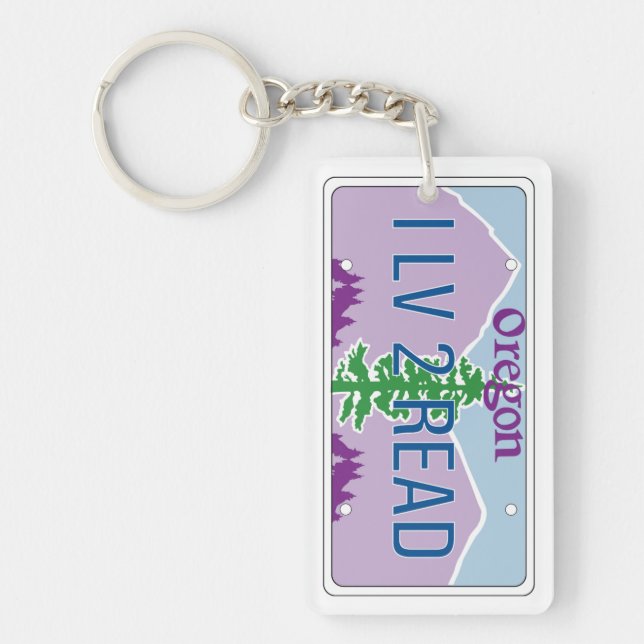 "Mig LÄST" registreringsskylt Keychain för LV 2 (Framsidan)