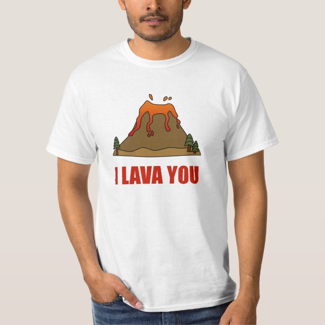 Mig Lava dig vulkan Tee (Framsida)