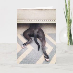 Mig ledset hälsningkort för förmiddag kort