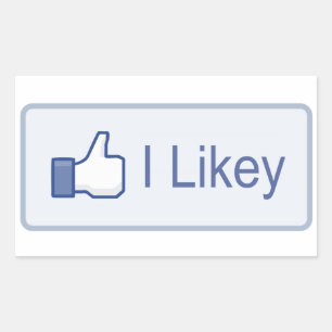 Mig Likey Facebook Rektangulärt Klistermärke