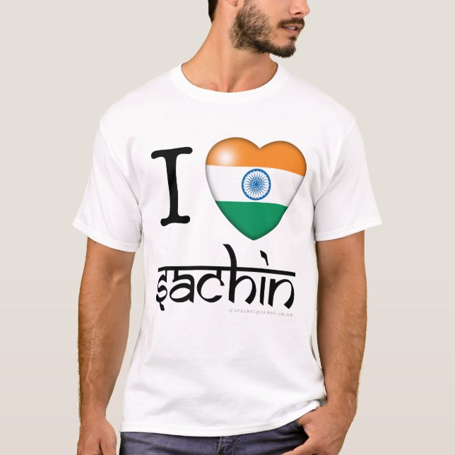 Mig lLove Sachin (Tendulkar) T Shirt (Framsida)
