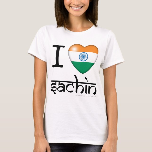Mig lLove Sachin (Tendulkar) Tee Shirt (Framsida)