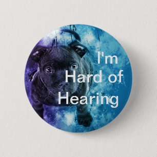 Mig lomhörd förmiddag: gulligt hundemblem knapp