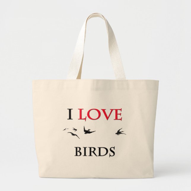 Mig love birds jumbo tygkasse (Framsidan)