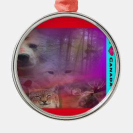 Mig Luv Kanada Julgransprydnad Metall