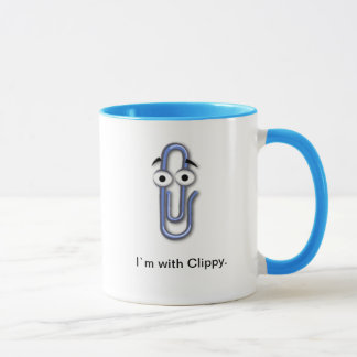 "Mig ` M med Cyan Clippy" kaffemugg - skissera