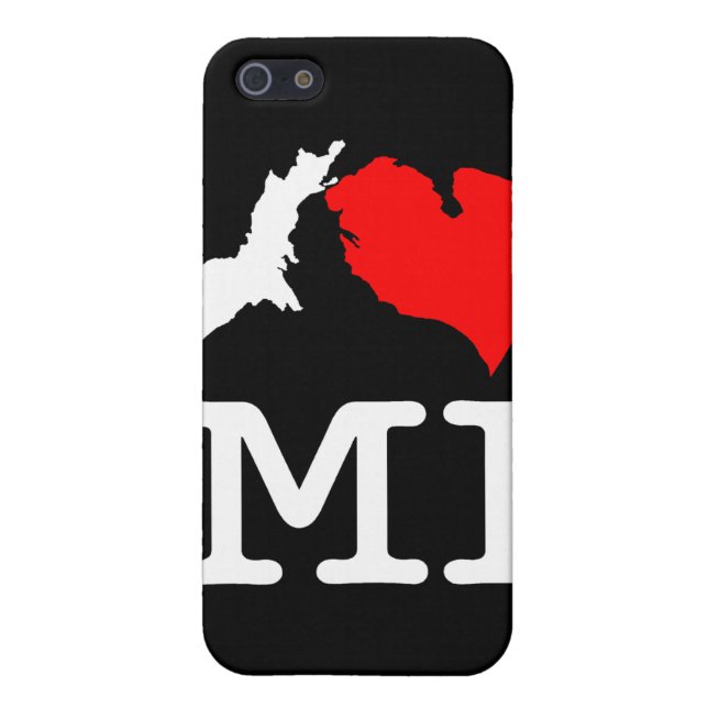 Mig ♥ MI (I-hjärta Michigan) iPod/iphone case iPhone 5 Fodral (Baksidan)