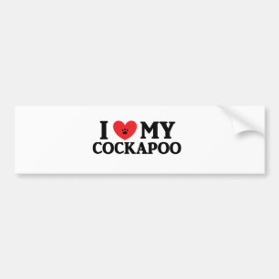 Mig ♥ min Cockapoo Bildekal