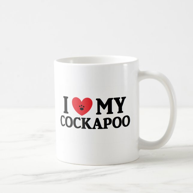 Mig ♥ min Cockapoo Kaffemugg (Höger)
