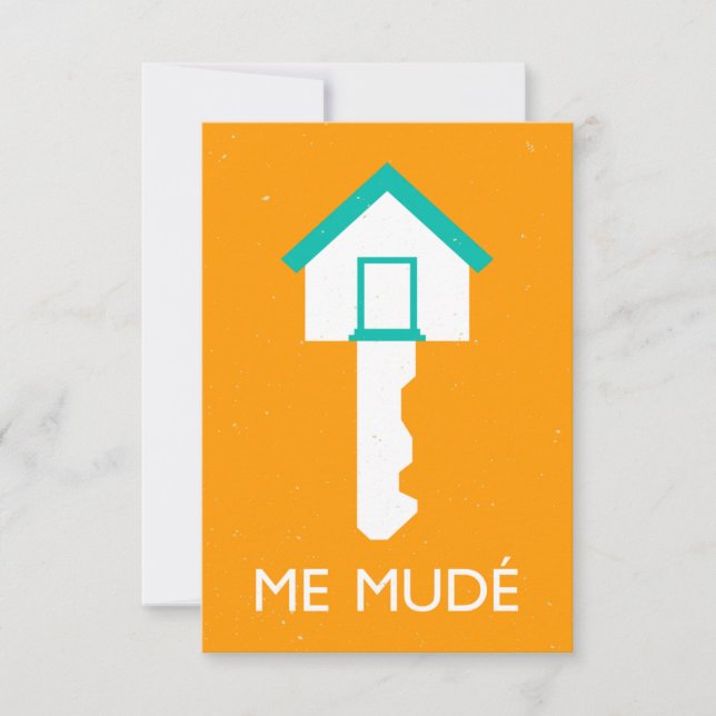 mig mude llave de casa inbjudningar (Framsida)