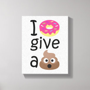 Mig munkge en poopemoji canvastryck