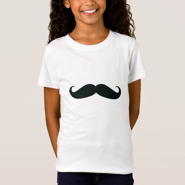 Mig mustasch dig en ifrågasättaflickaTshirt Tröja (Framsida)