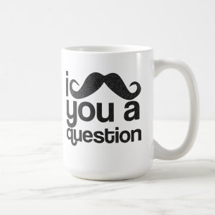 Mig mustasch dig en ifrågasättakaffemugg kaffemugg