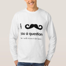 Mig mustasch dig en ifrågasättalångärmad