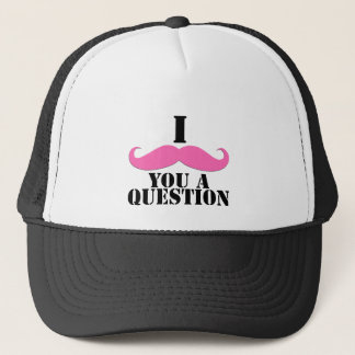 Mig mustasch dig en ifrågasättarosaMoustache Truckerkeps