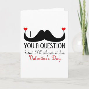 Mig mustasch dig en ifrågasättavalentin dag helgkort