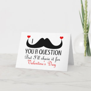 Mig mustasch dig en ifrågasättavalentin dag helgkort