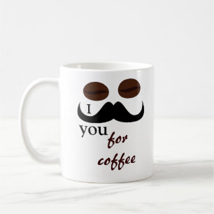 Mig mustasch dig för kaffemugg