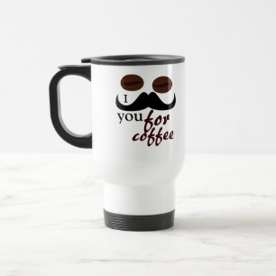 Mig mustasch dig för kaffetravel mug resemugg