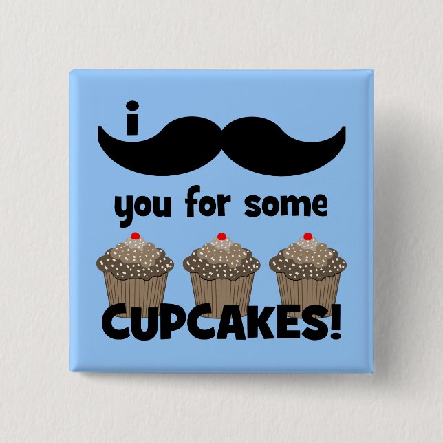 Mig mustasch dig för någon muffins knapp (Framsida)