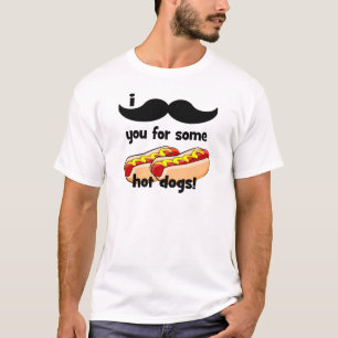 Mig mustasch dig för några varmkorvar! t shirt