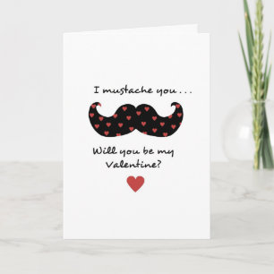 Mig mustasch dig - ska dig var min valentin helgkort