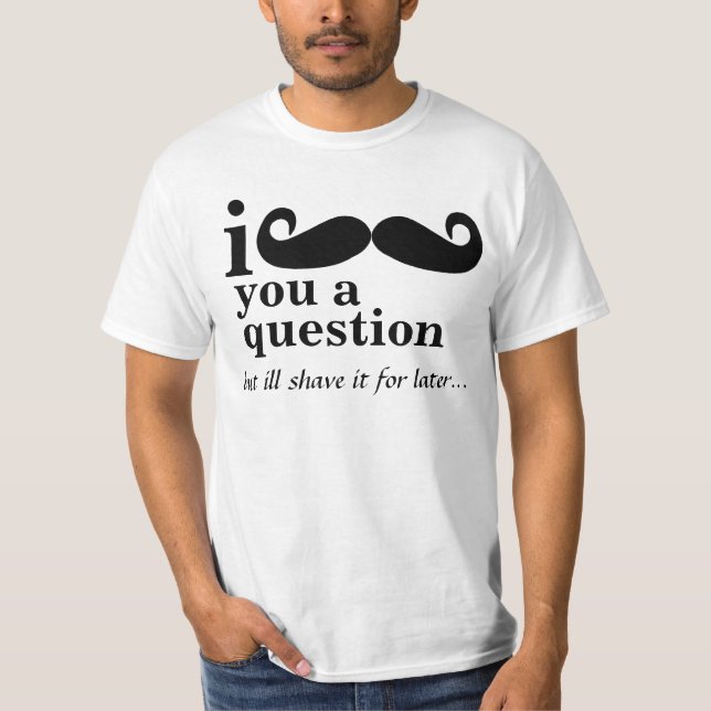 mig mustasch dig skjortor för en tee shirt (Framsida)