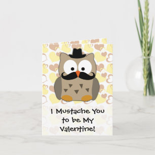 Mig mustasch dig som är min valentin helgkort
