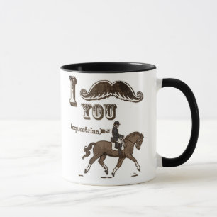 Mig mustasch dig som är rid- mugg