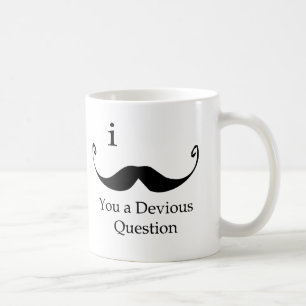 Mig mustasch dig som ett oärligt ifrågasätter kaffemugg