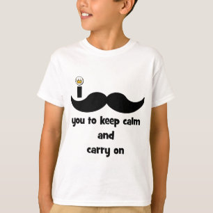 Mig mustasch dig som håller lugn och som ska bär t-shirt