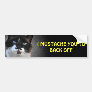 Mig mustasch dig som ska dras tillbaka av bildekal