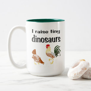 Mig mycket liten dinosaursmugg för lönelyft Två-Tonad mugg