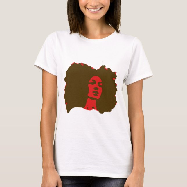 Mig naturligt afro- flicka t-shirt (Framsida)