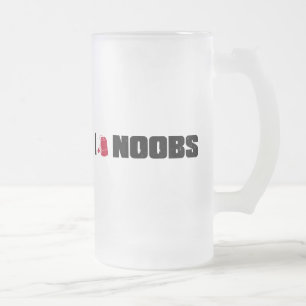 mig noobs (för teabag) frostat ölglas