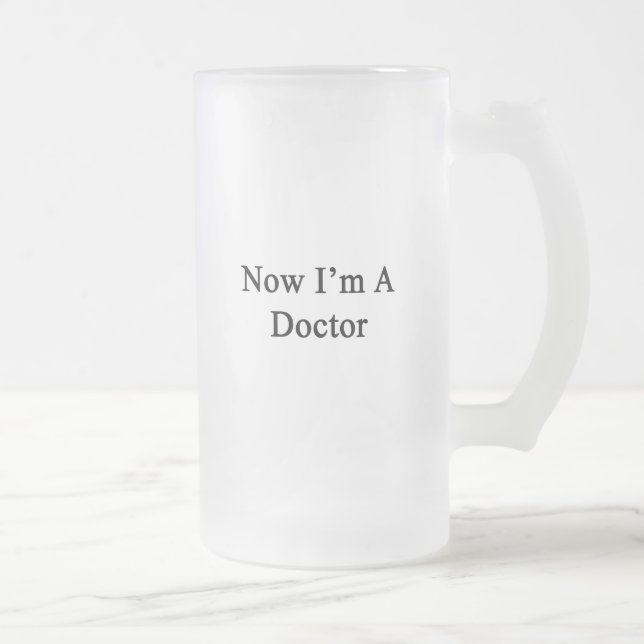 Mig nu förmiddag en doktor frostat ölglas (Höger)