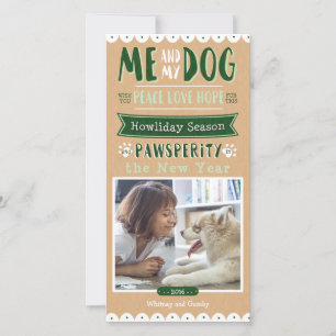 Mig och min hund 4x8 Photocard Julkort