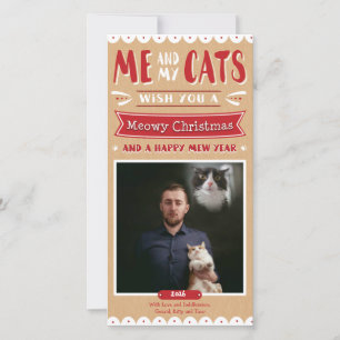 Mig och min kattjul Photocard (1 avbildar), Julkort
