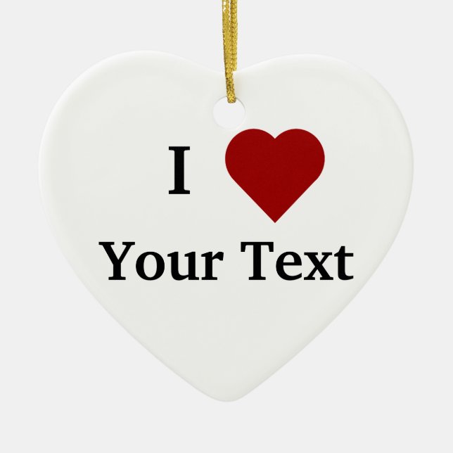 Mig ormanent hjärta (personifiera) julgransprydnad keramik (Framsidan)