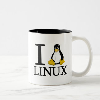Mig pingvinLinux 2 Två-Tonad Mugg