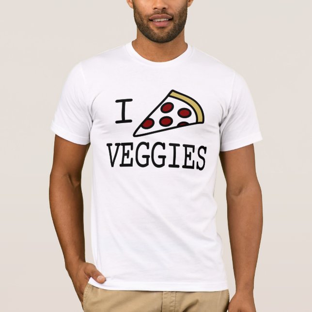 Mig PizzaVeggies T Shirt (Framsida)
