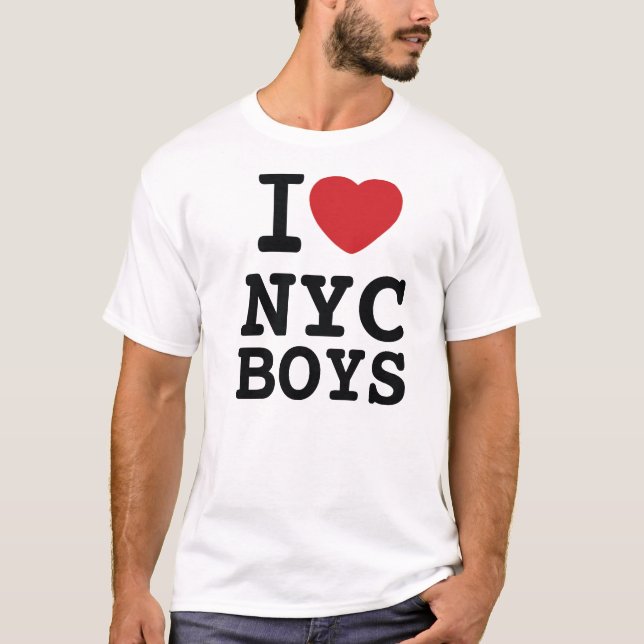 Mig pojkar för hjärta NYC Tee Shirt (Framsida)