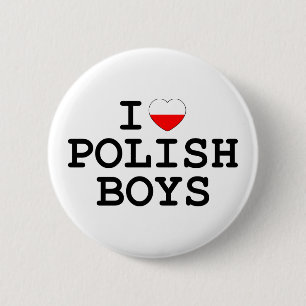 Mig polska pojkar för hjärta knapp